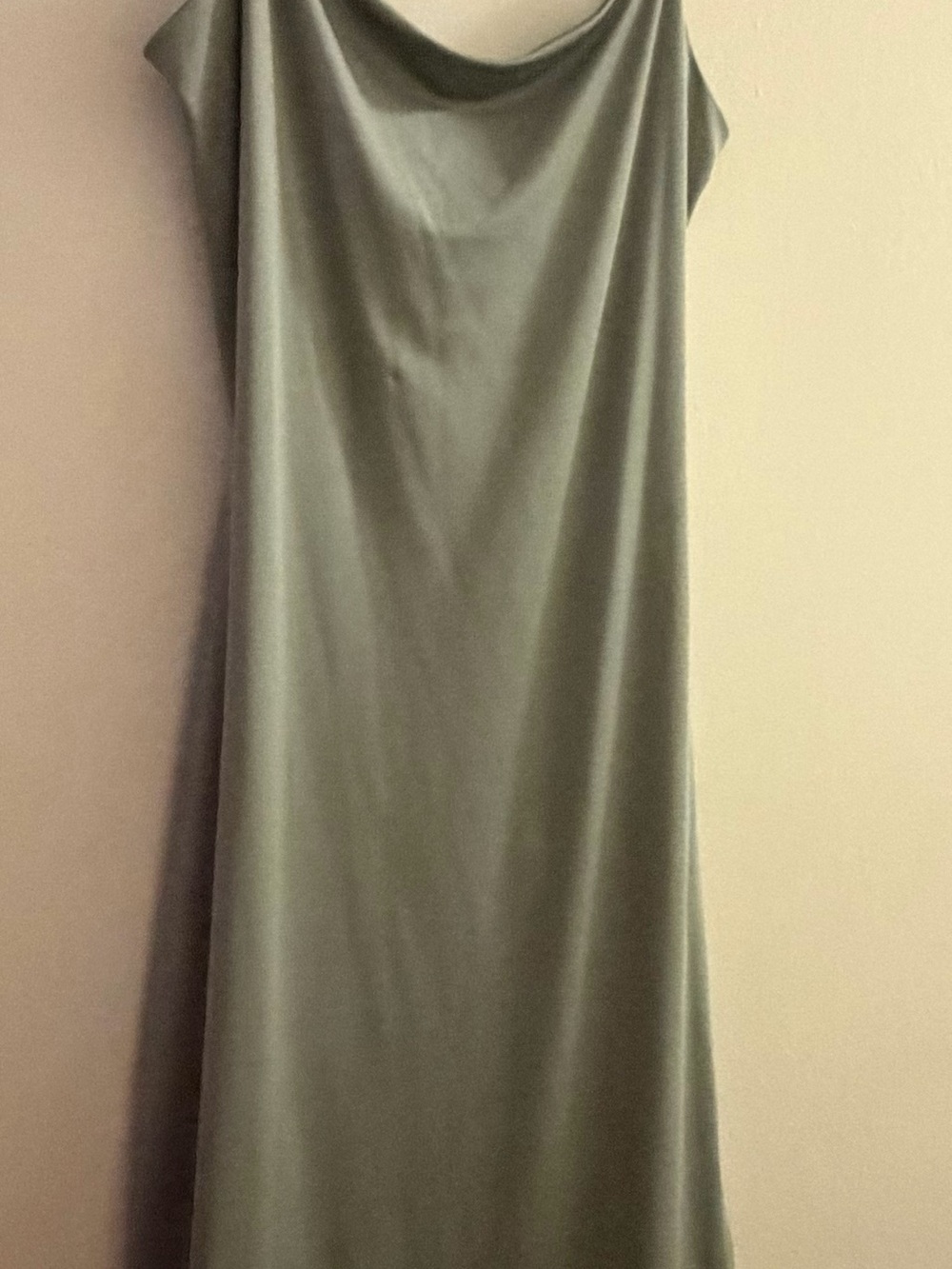 Olive Green Cowl Neck Maxi Slip Dress